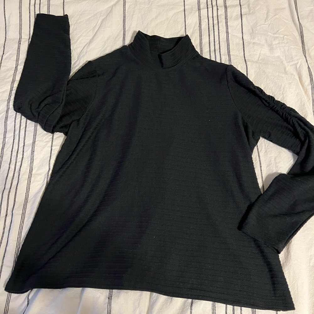 Ophelia Roe 2X black mock neck sweater
